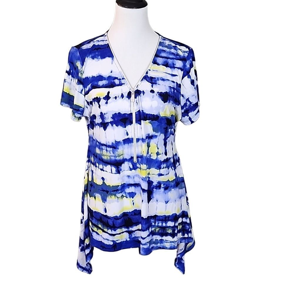 Chaus Tie Dye Shark Bite Top Size X-Large